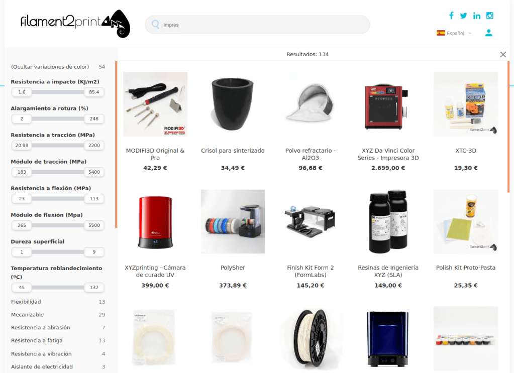 buscador doofinder integrado en Prestashop